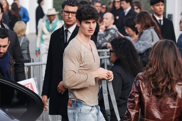 Milan, Milan Fashion Week Womenswear Fall Winter 2026 2027 - Women s Fashion, Fall Winter 2026 2027 - Diesel Fashion Show - Guest Arrivals. Pictured: Moritz Hau (influencer)  Copyright: xAlessandroxBremecx xipa-agency.netx xx IPA_Agency_IPA71983541