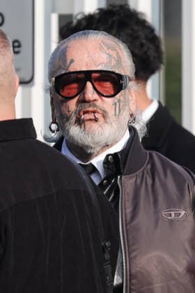 Milan, Milan Fashion Week Womenswear Fall Winter 2026 2027 - Women s Fashion, Fall Winter 2026 2027 - Diesel Fashion Show - Guest Arrivals. Pictured: Sven Marquardt (longtime bouncer at Berlin s Berghain techno club)  Copyright: xAlessandroxBremecx xipa-agency.netx xx IPA_Agency_IPA71983581