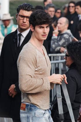 Milan, Milan Fashion Week Womenswear Fall Winter 2026 2027 - Women s Fashion, Fall Winter 2026 2027 - Diesel Fashion Show - Guest Arrivals. Pictured: Moritz Hau (influencer)  Copyright: xAlessandroxBremecx xipa-agency.netx xx IPA_Agency_IPA71983546
