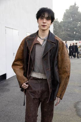 Diesel - Guest arrival - Milan Fashion Week - Womenswear Fall Winter 2026 2027 MILAN, ITALY - FEBRUARY 24: Jeong Yun-ho is seen outside Diesel show during the Milan Fashion Week - Womenswear Fall Winter 2026 2027 on February 24, 2026 in Milan, Italy. Photo by Marco Piovanotto Abacapress.com  Copyright: xPiovanottoxMarco ABACAx
