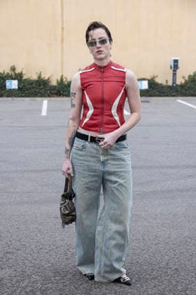 Diesel - Guest arrival - Milan Fashion Week - Womenswear Fall Winter 2026 2027 MILAN, ITALY - FEBRUARY 24: Guest is seen outside Diesel show during the Milan Fashion Week - Womenswear Fall Winter 2026 2027 on February 24, 2026 in Milan, Italy. Photo by Marco Piovanotto Abacapress.com  Copyright: xPiovanottoxMarco ABACAx