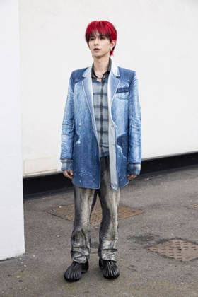 Diesel - Guest arrival - Milan Fashion Week - Womenswear Fall Winter 2026 2027 MILAN, ITALY - FEBRUARY 24: Lil Ghost is seen outside Diesel show during the Milan Fashion Week - Womenswear Fall Winter 2026 2027 on February 24, 2026 in Milan, Italy. Photo by Marco Piovanotto Abacapress.com  Copyright: xPiovanottoxMarco ABACAx