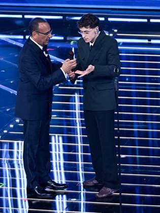 Sanremo, 76th Italian Song Festival. First Night. Pictured: Tredici Pietro, Carlo Conti  Copyright: xMaurizioxD Avanzox xipa-agency.netx xPoolxSanremox02x IPA_Agency_IPA71989367
