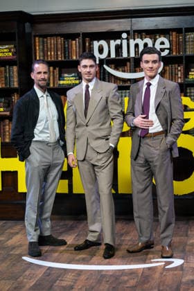 Young Sherlock World Premiere in London, UK - 24 Feb 2026 (L-R) Joseph Fiennes, Hero Fiennes Tiffin and Donal Finn attend the Young Sherlock World Premiere at Queen Elizabeth Hall. London United Kingdom Copyright: xLounisxTiarx xSOPAxImagesx _DSC1892