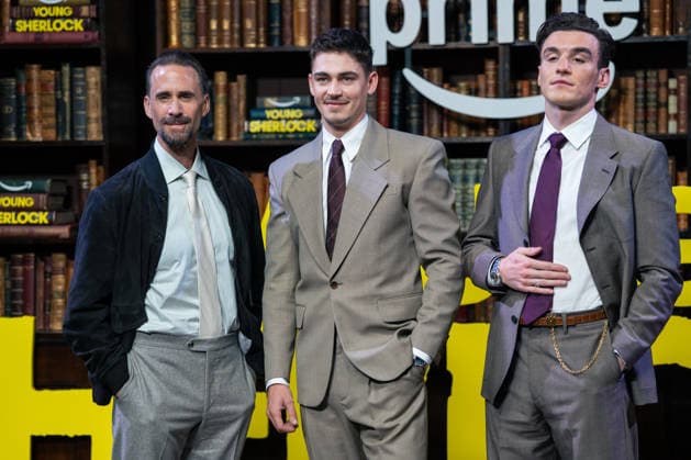 Young Sherlock World Premiere in London, UK - 24 Feb 2026 (L-R) Joseph Fiennes, Hero Fiennes Tiffin and Donal Finn attend the Young Sherlock World Premiere at Queen Elizabeth Hall. London United Kingdom Copyright: xLounisxTiarx xSOPAxImagesx _DSC1885