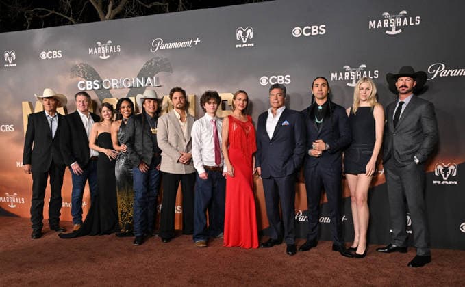˜Marshals™ Los Angeles Premiere Chris Mulkey, Brett Cullen, Morgan Lindholm, Ash Santos, Mo Brings Plenty, Luke Grimes, Brecken Merrill, Arielle Kebbel, Gil Birmingham, Tatanka Means, Ellyn Jameson and Riley Green arriving to the Los Angeles premiere of CBS™s Marshals held at the Autry Museum of the American West on February 24, 2026 in Los Angeles, Ca. Los Angeles Autry Museum of the American Wes California USA Copyright: xLISAxOConnor xAFF-USA.COMx
