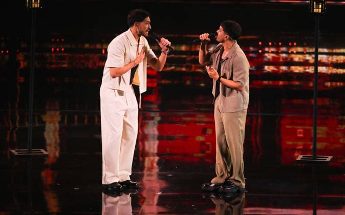Vina del Mar, February 24, 2026 Campedrinos, Argentinas representative to the flocloric competition, during his performance at the Festival la cancion de Vina del Mar Manuel Lema Aton Chile, Valparaiso Chile Aton 1128250  Copyright: MANUELxLEMA