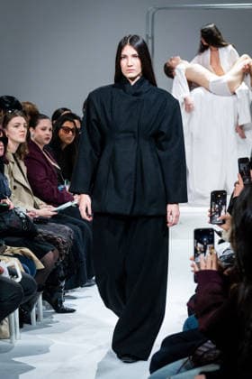 Casa Preti fashion show during the Milan Fashion Week - Womenswear Fall Winter 2026 2027 in Milan, Italy, on 24 February 2026. A model walks the runway at Casa Preti fashion show during the Milan Fashion Week - Womenswear Fall Winter 2026 2027 in Milan, Italy, on 24 February 2026., Credit:Stefano Costantino TTL Avalon Italy, Milan  Copyright: xStefanoxCostantinoxTTLx xAvalonx 1078011979