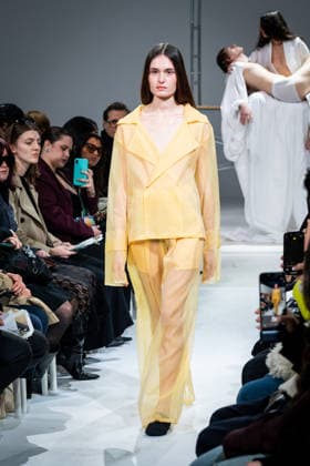 Casa Preti fashion show during the Milan Fashion Week - Womenswear Fall Winter 2026 2027 in Milan, Italy, on 24 February 2026. A model walks the runway at Casa Preti fashion show during the Milan Fashion Week - Womenswear Fall Winter 2026 2027 in Milan, Italy, on 24 February 2026., Credit:Stefano Costantino TTL Avalon Italy, Milan  Copyright: xStefanoxCostantinoxTTLx xAvalonx 1078012027