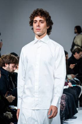 Casa Preti fashion show during the Milan Fashion Week - Womenswear Fall Winter 2026 2027 in Milan, Italy, on 24 February 2026. A model walks the runway at Casa Preti fashion show during the Milan Fashion Week - Womenswear Fall Winter 2026 2027 in Milan, Italy, on 24 February 2026., Credit:Stefano Costantino TTL Avalon Italy, Milan  Copyright: xStefanoxCostantinoxTTLx xAvalonx 1078012094