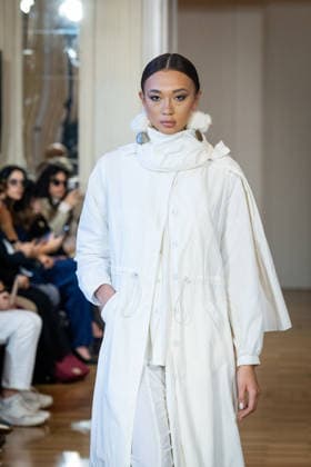 Martino Midali Womenswear Fall Winter 2026 2027 in Milan, Italy, on 24 February 2026 A model walks the runway at Martino Midali fashion show during the Milan Fashion Week - Womenswear Fall Winter 2026 2027 in Milan, Italy, on 24 February 2026., Credit:Stefano Costantino TTL Avalon Italy, Milan  Copyright: xStefanoxCostantinoxTTLx xAvalonx 1078023435