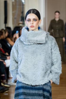 Martino Midali Womenswear Fall Winter 2026 2027 in Milan, Italy, on 24 February 2026 A model walks the runway at Martino Midali fashion show during the Milan Fashion Week - Womenswear Fall Winter 2026 2027 in Milan, Italy, on 24 February 2026., Credit:Stefano Costantino TTL Avalon Italy, Milan  Copyright: xStefanoxCostantinoxTTLx xAvalonx 1078023598