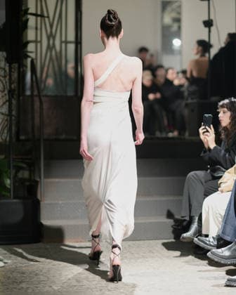 February 24, 2026, Milan, Lombardy, Italy: Designer Max Zara Sterck presents her latest collection during a fashion show at Fondazione Sozzani in Milan, Italy, on February 24, 2026. The presentation took place during Milan Fashion Week and featured the unveiling of the designerÃ¢â‚¬â ¢s new creations on the runway. Milan Italy  - ZUMAp285 20260224_zep_p285_021 Copyright: xGennaroxPiscopox