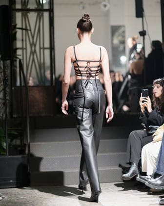February 24, 2026, Milan, Lombardy, Italy: Designer Max Zara Sterck presents her latest collection during a fashion show at Fondazione Sozzani in Milan, Italy, on February 24, 2026. The presentation took place during Milan Fashion Week and featured the unveiling of the designerÃ¢â‚¬â ¢s new creations on the runway. Milan Italy  - ZUMAp285 20260224_zep_p285_070 Copyright: xGennaroxPiscopox
