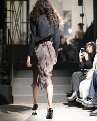 February 24, 2026, Milan, Lombardy, Italy: Designer Max Zara Sterck presents her latest collection during a fashion show at Fondazione Sozzani in Milan, Italy, on February 24, 2026. The presentation took place during Milan Fashion Week and featured the unveiling of the designerÃ¢â‚¬â ¢s new creations on the runway. Milan Italy  - ZUMAp285 20260224_zep_p285_077 Copyright: xGennaroxPiscopox