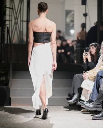 February 24, 2026, Milan, Lombardy, Italy: Designer Max Zara Sterck presents her latest collection during a fashion show at Fondazione Sozzani in Milan, Italy, on February 24, 2026. The presentation took place during Milan Fashion Week and featured the unveiling of the designerÃ¢â‚¬â ¢s new creations on the runway. Milan Italy  - ZUMAp285 20260224_zep_p285_103 Copyright: xGennaroxPiscopox
