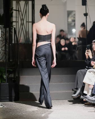 February 24, 2026, Milan, Lombardy, Italy: Designer Max Zara Sterck presents her latest collection during a fashion show at Fondazione Sozzani in Milan, Italy, on February 24, 2026. The presentation took place during Milan Fashion Week and featured the unveiling of the designerÃ¢â‚¬â ¢s new creations on the runway. Milan Italy  - ZUMAp285 20260224_zep_p285_106 Copyright: xGennaroxPiscopox