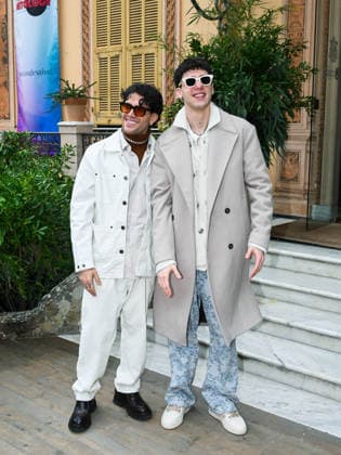 Sanremo, 76th Italian Song Festival - Day 2 - Arrivals at Villa Nobel - Pictured: Lda and Aka 7even  Copyright: xSimonexComix xipa-agency.netx xPoolxSanremox02x IPA_Agency_IPA72003027