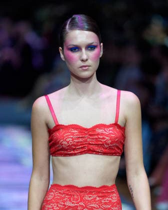 February 25, 2026, Melbourne, Victoria, Australia: A model wearing a design by Lazy Girl Lingerie walks at the Beyond Blak Runway show of the PayPal Melbourne Fashion Festival at the Royal Exhibition Building in Melbourne, Australia. Melbourne Australia  - ZUMAl303 20260225_aaf_l303_014 Copyright: xSydneyxLowx