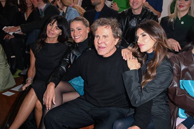 Milan, Milan Women s Fashion Week Fall Winter 2026 27 - Women s Fashion, Fall Winter 2026 27 - Jil Sander fashion show - Front Row in the photo: Renzo Rosso, Elisabetta Canalis, Michelle Hunziker  Copyright: xSimonaxChiocciax xipa-agency.netx xFotosickix IPA_Agency_IPA72007780