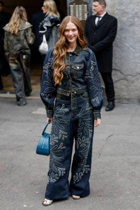 Antonio Marras - Guest arrival - Milan Fashion Week - Womenswear Fall Winter 2026 2027 MILAN, ITALY - FEBRUARY 25: Larsen Thomson is seen outside Antonio Marras show during the Milan Fashion Week - Womenswear Fall Winter 2026 2027 on February 25, 2026 in Milan, Italy. Photo by Marco Piovanotto Abacapress.com  Copyright: xPiovanottoxMarco ABACAx