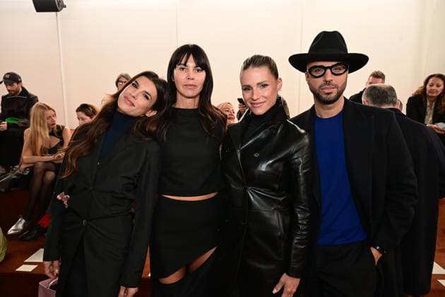 Milano Fashion Week - Women F W 26-27 Jim Sander Men and Women Fashion Show Front Row Milan, Italy Elisabetta Canalis;Arianna Alessi;Michelle Hunziker;Jonathan Kashanian Milano Fashion Week - Women F W 26-27 Jim Sander Men and Women Fashion Show Front Row Milan, Italy 25th February 2026 SGPItalia id 134523_002 * Not Exclusive  Copyright: xMAXxMONTINGELLI SGPx