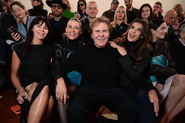 Milano Fashion Week - Women F W 26-27 Jim Sander Men and Women Fashion Show Front Row Milan, Italy Arianna Alessi;Michelle Hunziker;Carlo Purassanta;Renzo Rosso;Elisabetta Canalis;Greta Ferro Milano Fashion Week - Women F W 26-27 Jim Sander Men and Women Fashion Show Front Row Milan, Italy 25th February 2026 SGPItalia id 134523_002 * Not Exclusive  Copyright: xMAXxMONTINGELLI SGPx