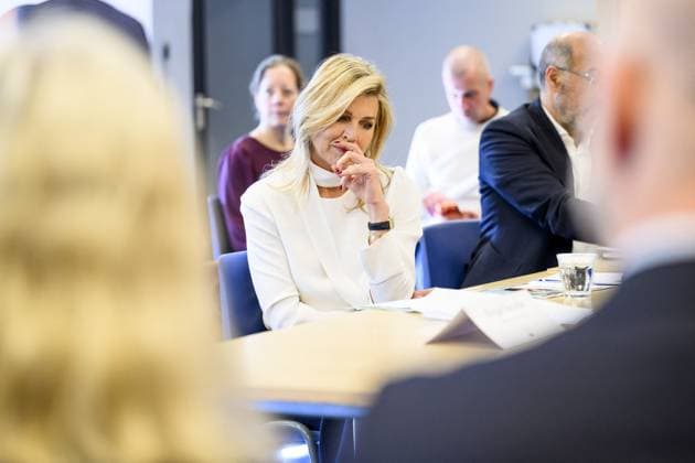 Queen Maxima Working Visit In Rotterdam Queen Maxima honorary chair of the Financially Healthy Netherlands Foundation visiting the Irene Neighborhood House in the Bloemhof district of Rotterdam, Netherlands on February 25, 2026. Photo by Patrick van Emst Bruno Press ABACAPRESS.COM Rotterdam Netherlands  Copyright: xBrunoxPress ABACAx