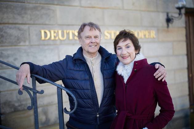 Ballet experts in conversation FOR EDITORIAL PURPOSES ONLY EDITORIAL USE ONLY p Christiane Theobald and Martin Puttke at the main entrance of the Staatsoper Unter den Linden Germany Berlin Berlin Copyright JoergxCarstensen Copyright: JoergxCarstensen doc84qa7yp7xwnpdm2fu52 ,EDITORIAL USE ONLY Copyright: JoergxCarstensen