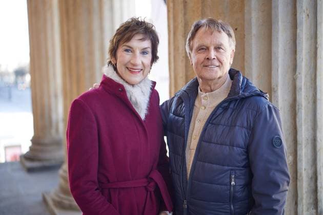Ballet experts in conversation FOR EDITORIAL PURPOSES ONLY EDITORIAL USE ONLY p Christiane Theobald and Martin Puttke at the main entrance of the Staatsoper Unter den Linden Germany Berlin Berlin Copyright JoergxCarstensen Copyright: JoergxCarstensen doc84qa7yytoqsohkau52 ,EDITORIAL USE ONLY Copyright: JoergxCarstensen