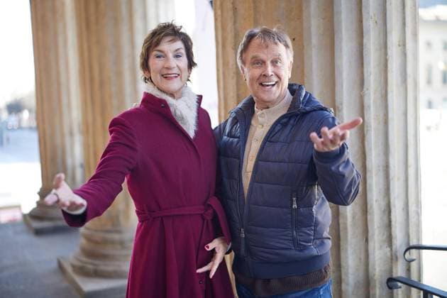 Ballet experts in conversation FOR EDITORIAL PURPOSES ONLY EDITORIAL USE ONLY p Christiane Theobald and Martin Puttke at the main entrance of the Staatsoper Unter den Linden Germany Berlin Berlin Copyright JoergxCarstensen Copyright: JoergxCarstensen doc84qa8uxqpoh181933u52 ,EDITORIAL USE ONLY Copyright: JoergxCarstensen