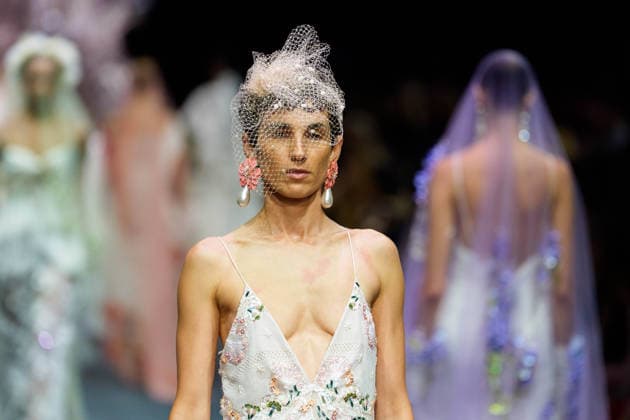 February 25, 2026, Melbourne, Victoria, Australia: A model wearing a design by Romance Was Born walks at the Glam Up Runway show of the PayPal Melbourne Fashion Festival at the Royal Exhibition Building in Melbourne, Australia. Melbourne Australia  - ZUMAl303 20260225_aaf_l303_034 Copyright: xSydneyxLowx