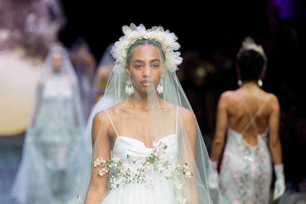 February 25, 2026, Melbourne, Victoria, Australia: A model wearing a design by Romance Was Born walks at the Glam Up Runway show of the PayPal Melbourne Fashion Festival at the Royal Exhibition Building in Melbourne, Australia. Melbourne Australia  - ZUMAl303 20260225_aaf_l303_052 Copyright: xSydneyxLowx