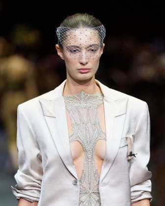February 25, 2026, Melbourne, Victoria, Australia: A model wearing a design by Gwendolynne walks at the Glam Up Runway show of the PayPal Melbourne Fashion Festival at the Royal Exhibition Building in Melbourne, Australia. Melbourne Australia  - ZUMAl303 20260225_aaf_l303_065 Copyright: xSydneyxLowx