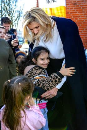 25-02-2026 Rotterdam Queen Maxima, honorary chair of the Financially Healthy Netherlands Foundation (SFGN), visited the Irene Community Center in Bloemhof, Rotterdam Feijenoord. Â  Copyright: xPPEx
