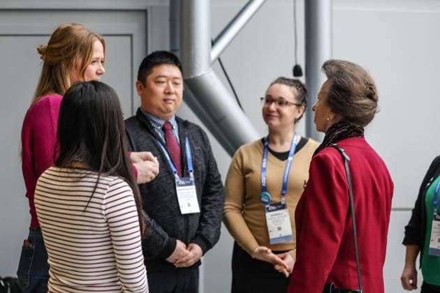 February 25, 2026, Glasgow, Scotland, United Kingdom: ANNE, PRINCESS ROYAL of GREAT BRITAIN visits the Ocean Sciences Meeting in Glasgow, Scotland. The meeting draws around 6,000 attendees and this year marked the first time it was held outside the United States. The Princess is Royal Patron of WISE, the Association for Science Education, and the London International Youth Science Forum. Glasgow United Kingdom - ZUMAo116 20260225_znp_o116_006 Copyright: xBiancaxOterox