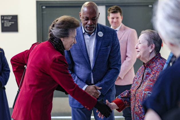 February 25, 2026, Glasgow, Scotland, United Kingdom: ANNE, PRINCESS ROYAL of GREAT BRITAIN shakes hands with JANICE LACHANCE, CEO of the American Geophysical Union and partner of the Ocean Sciences Meeting in Glasgow, Scotland. The meeting draws around 6,000 attendees and this year marked the first time it was held outside the United States. The Princess is Royal Patron of WISE, the Association for Science Education, and the London International Youth Science Forum. Glasgow United Kingdom - ZUMAo116 20260225_znp_o116_004 Copyright: xBiancaxOterox