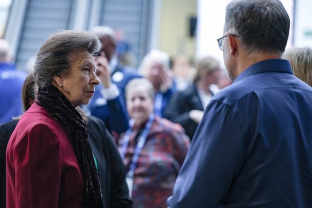February 25, 2026, Glasgow, Scotland, United Kingdom: ANNE, PRINCESS ROYAL of GREAT BRITAIN visits the Ocean Sciences Meeting in Glasgow, Scotland. The meeting draws around 6,000 attendees and this year marked the first time it was held outside the United States. The Princess is Royal Patron of WISE, the Association for Science Education, and the London International Youth Science Forum. Glasgow United Kingdom - ZUMAo116 20260225_znp_o116_012 Copyright: xBiancaxOterox