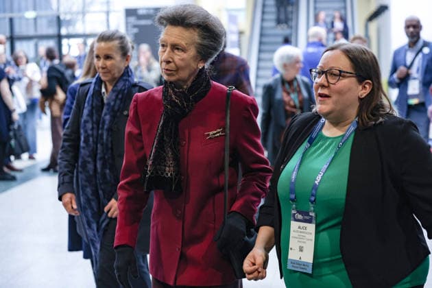 February 25, 2026, Glasgow, Scotland, United Kingdom: ANNE, PRINCESS ROYAL of GREAT BRITAIN visits the Ocean Sciences Meeting in Glasgow, Scotland. The meeting draws around 6,000 attendees and this year marked the first time it was held outside the United States. The Princess is Royal Patron of WISE, the Association for Science Education, and the London International Youth Science Forum. Glasgow United Kingdom - ZUMAo116 20260225_znp_o116_013 Copyright: xBiancaxOterox