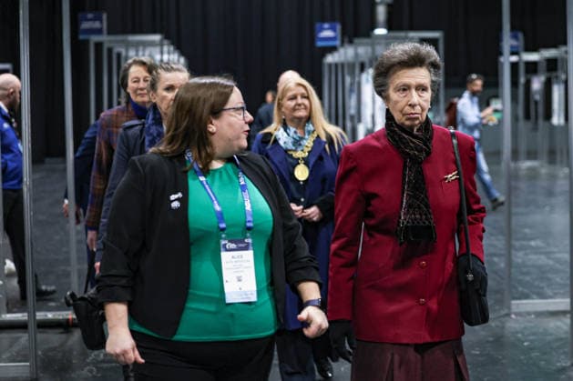 February 25, 2026, Glasgow, Scotland, United Kingdom: ANNE, PRINCESS ROYAL of GREAT BRITAIN visits the Ocean Sciences Meeting in Glasgow, Scotland. The meeting draws around 6,000 attendees and this year marked the first time it was held outside the United States. The Princess is Royal Patron of WISE, the Association for Science Education, and the London International Youth Science Forum. Glasgow United Kingdom - ZUMAo116 20260225_znp_o116_018 Copyright: xBiancaxOterox