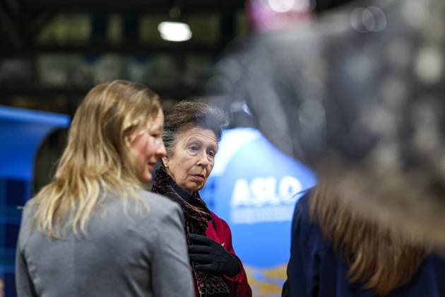 February 25, 2026, Glasgow, Scotland, United Kingdom: ANNE, PRINCESS ROYAL of GREAT BRITAIN visits the Ocean Sciences Meeting in Glasgow, Scotland. The meeting draws around 6,000 attendees and this year marked the first time it was held outside the United States. The Princess is Royal Patron of WISE, the Association for Science Education, and the London International Youth Science Forum. Glasgow United Kingdom  - ZUMAo116 20260225_znp_o116_027 Copyright: xBiancaxOterox