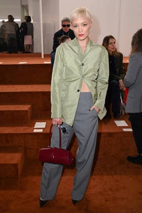MFW - Jil Sander Front Row Pom Klementieff at the Jil Sander fashion show during Milan Women s Fashion Week Fall Winter 2026 27, in Mila, Italy on February 25, 2026. Photo by Simona Chioccia IPA ABACAPRESS.COM Milan Italy  Copyright: xIPA ABACAx