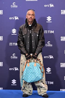 76th Italian Song Festival, Photocall 76th Italian Song Festival.Photocall. Pictured is Luche. Sanremo, Italy 25 feb 2026, Credit:Maria Laura Antonelli Avalon Italy, Sanremo  Copyright: xMariaxLauraxAntonellix xAvalonx 1078193377
