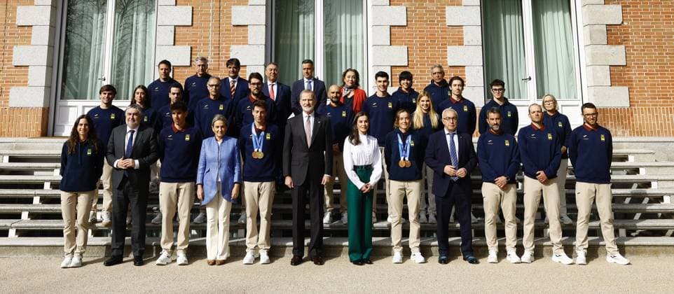 25-02-2026 Olympic Queen Letizia during a meeting with the Spanish medal winners of the 2026 Winter Olympics in Milan at Zarzuela palace in Madrid. No Spain Â  Copyright: xPPEx