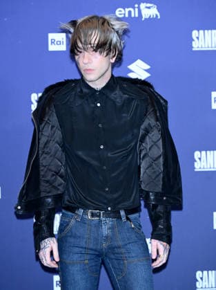 Sanremo, 76th Italian Song Festival - Chiello photocall - in the photo: Chiello, Rocco Modello  Copyright: xTerenghi PoolxSanremo02x xipa-agency.netx xPoolxSanremox02x IPA_Agency_IPA72016918