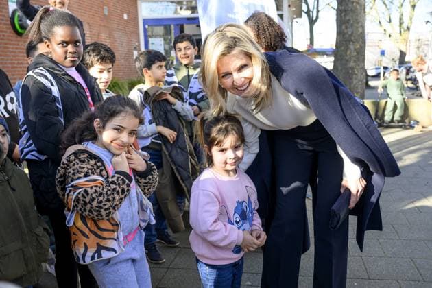 Queen Maxima Working Visit In Rotterdam Queen Máxima, honorary chair of the Financially Healthy Netherlands Foundation (SFGN), is on a working visit to the Irene Neighborhood House in Bloemhof, Rotterda, Netherlands on February 25, 2026. Photo by NLBeeld Patrick van Emst Bruno Press ABACAPRESS.COM  Copyright: xBrunoxPress ABACAx