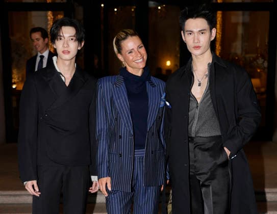 Michelle Hunzinger Pavel Naret, Pooh Krittin - Milan Fashion Week - Womenswear Fall Winter 2026 2027 MILAN, ITALY - FEBRUARY 25: Michelle Hunzinger, Pavel Naret and Pooh Krittin are spotted outside her hotel during the Milan Fashion Week - Womenswear Fall Winter 2026 2027 on February 25, 2026 in Milan, Italy. Photo by Marco Piovanotto Abacapress.com  Copyright: xPiovanottoxMarco ABACAx