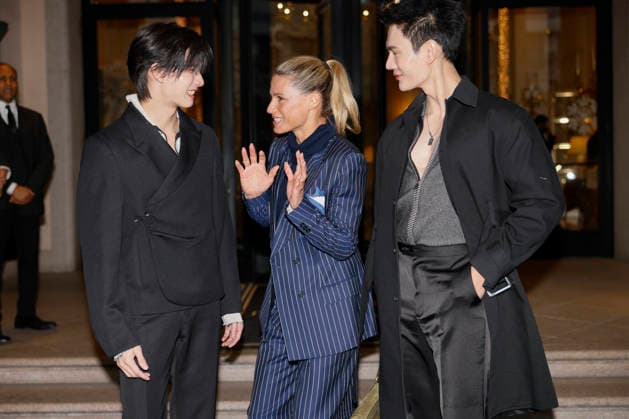 Michelle Hunzinger Pavel Naret, Pooh Krittin - Milan Fashion Week - Womenswear Fall Winter 2026 2027 MILAN, ITALY - FEBRUARY 25: Michelle Hunzinger, Pavel Naret and Pooh Krittin are spotted outside her hotel during the Milan Fashion Week - Womenswear Fall Winter 2026 2027 on February 25, 2026 in Milan, Italy. Photo by Marco Piovanotto Abacapress.com  Copyright: xPiovanottoxMarco ABACAx