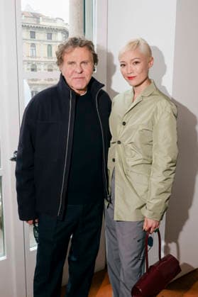 Milano Fashion Week - Women F W 26-27 Jil Sander Men and Women Fashion Show Front Row Milan, Italy Renzo Rosso;Pom Klementieff Milano Fashion Week - Women F W 26-27 Jil Sander Men and Women Fashion Show Front Row Milan, Italy 25th February 2026 SGPItalia id 134523_002 * Not Exclusive  Copyright: xx