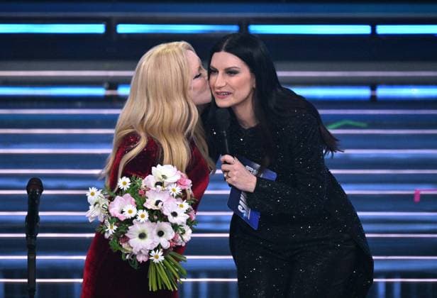 Photo IPP Felice De Martino Sanremo 25 02 2026 76th Italian Song Festival second evening In the photo the singer Patty Pravo with Laura Pausini Italy Photo Press World Copyright